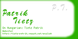 patrik tietz business card